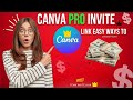 Canva pro team invite link | canva pro invitation link | canva pro free 2024