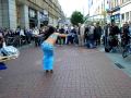 belly dancer mariana elias drum solo charity event at grafton street dublin ireland