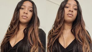 DARK TO CARAMEL BROWN BLONDE HAIR COLOR AND PIECE HIGHLIGHTS