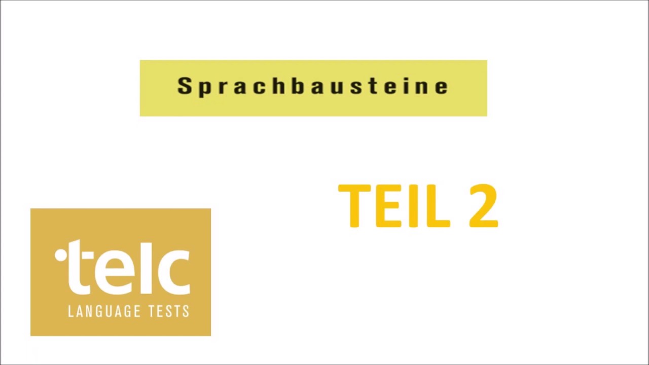 TELC B2 ÖIF Sprachbausteine Teil 2 Mit Lösungen - YouTube