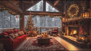 Top Relaxing Beautiful Snowy Christmas Ambience 🎄Best Instrumental Christmas Music of All Time