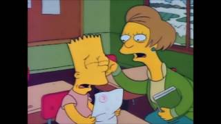 Bart Revises For And Passes An Exam - The Simpsons