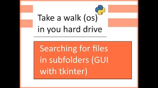 Python os.walk - search files in subdirectories