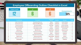 Employee Offboarding Outline Checklist in Excel