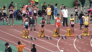 2019.03.30 鞘ヶ谷記録会 中2男子100ｍ決勝2組