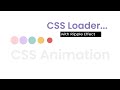 CSS Animation | CSS Loader with Ripple Effect | csPoint Web Designing Tuorials