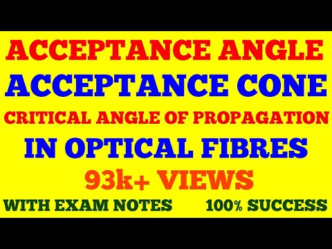 ACCEPTANCE ANGLE, ACCEPTANCE CONE AND CRITICAL PROPAGATION ANGLE IN OPTICAL FIBERS | EXAM NOTES |