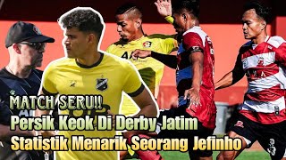 Keok Di Derby Jatim 😫 Madura Utd vs Persik Kediri 💜 Statistik Menarik Jefinho Calon Striker Persik‼️