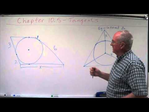 Geometry Chapter 10.5 - Tangents Of Circles - Sample Problems - YouTube