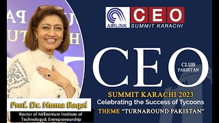 Speech by Prof. Dr. Huma Baqai at AirLink CEO Summit Karachi 2023!