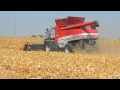 Massey Ferguson 9895 & 9540 Combine & New Kinze 1100 Track Grain Cart Farm Progress Show 2011