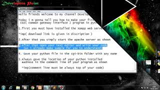 Python First CGI program