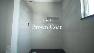 Creating a Tadelakt Shower - Brown Coat