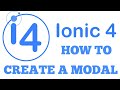 #3 Ionic 4 How to create a modal from scratch | ionic 4