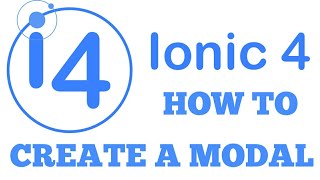 #3 Ionic 4 How to create a modal from scratch | ionic 4