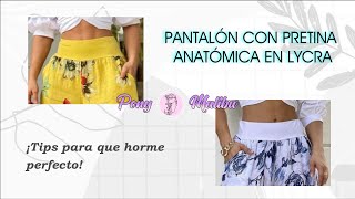 PANTALON SUELTO Con PRETINA ANATÓMICA DE LYCRA || Te enseño a combinar tela rígida y elástica.