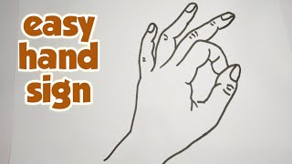 how to draw hand || okay hand sign || step by step