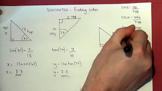 Trigonometry Basics : how to find missing sides and angles easily (6 Golden Rules of SOHCAHTOA)