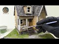 How to make a house using balsa wood / DIORAMA TUTORIAL / Autumn 1/35 scale