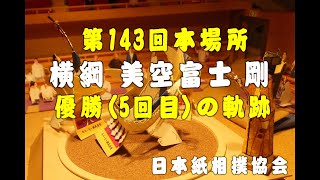 紙相撲：横綱 美空富士 優勝5回目の軌跡（日本紙相撲協会：143回本場所）