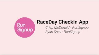 Timer Day: RaceDay CheckIn App