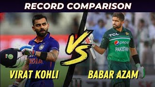 Virat Kohli Vs Babar Azam ( Comparison ) #viral #cricket #record