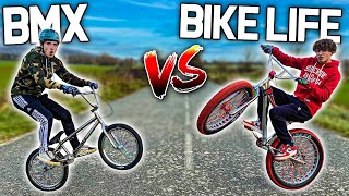 BMX vs BIKE LIFE ! Qui fera le meilleur wheeling ? Ft @ffw_mxthias