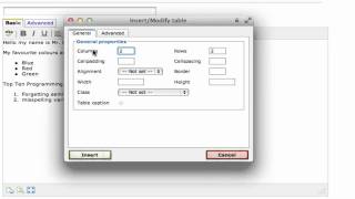 D2L - Editing Tools - Basic and Advanced Tabs