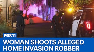 Female homeowner shoots alleged home invasion robber in Hollywood Hills