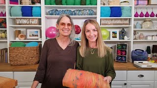 Learn How to Make an Art Batt on a Drum Carder with Natasha Smart \u0026 Marie Spaulding #livingfelt