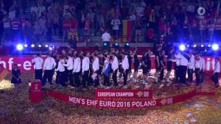 Handball EM 2016 - Die Siegerehrung des Europameisters Deutschland (ARD 31.01.2016)