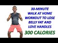 30 Minute Walking Workout to Lose Belly Fat and Love Handles 🔥 Burns 300 Calories🔥 3500 Steps