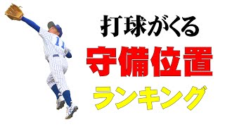 打球が飛んでくる守備位置ランキング（少年軟式野球）