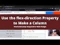 Use the flex direction Property to Make a Column (CSS Flexbox) freeCodeCamp Tutorial