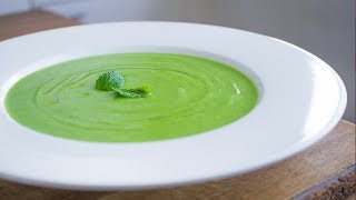 Fresh Pea Soup with Mint | Vegan | GF |