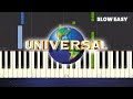 Universal Studios Theme - Slow Easy Piano Tutorial