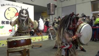 なまはげ太鼓（なまはげ郷神楽）in 市民市場（2015/12/30_03）