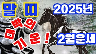 [말띠운세] 말띠 2025년 양력 2월 운세입니다.로또가 맞았나? 재물이 쌓이는구나!