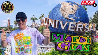 🔴 Live from Universal Studios Orlando | Mardi Gras UPDATE !  Theme Parks #Live