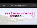Sticky Navbar / Hide Navbar on Scroll Down, Show on Scroll Up | Html CSS & JavaScript