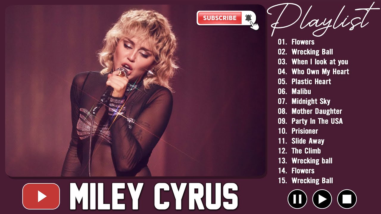 Miley Cyrus Greatest Hits - Best Songs Of Miley Cyrus Playlist 2023 ...