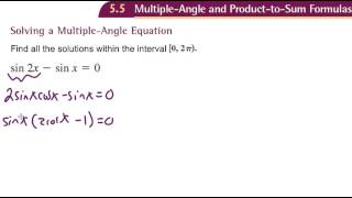 Solving a Multiple Angle Equation Ex 2