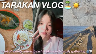 5 DAYS IN TARAKAN VLOG🌴☀ : a lot of eating, intern, beach, seeing bekantan & family gathering