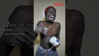 best reaction ever from kids while oiling their body #reactions #kidsshorts #pro