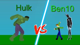Ben10 vs Hulk Sticknodes Animation | VERSUS Z
