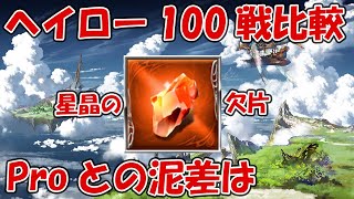 【グラブル】ヘイロー100戦分をヘイローProと比較検証！星晶の欠片の数はいかに