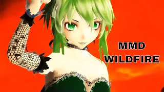 MMD-Wildfire Gumi Megpoid but every time she sings 'Wildfire' the stage catches fire