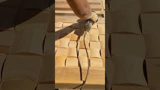 Teak wood grinder working #Wooden #art #woodworking #woodwork #teakwood #machine #round #trending