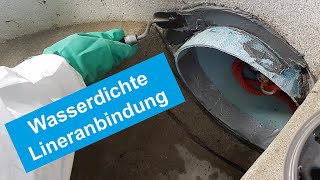 Anbindung von Zuläufen im Abwasserschacht und Abwasserkanal - Lineranbindung mit Konudur Flexfit