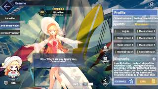 Azur Lane: FFNF Richelieu L2D Skin Talk \u0026 Move (Fleuron of the Waves)